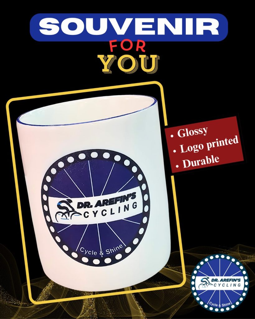 Get Your Souvenir Mug from Dr. Arefin’s Cycling – Only Tk 350 with Delivery in Dhaka!