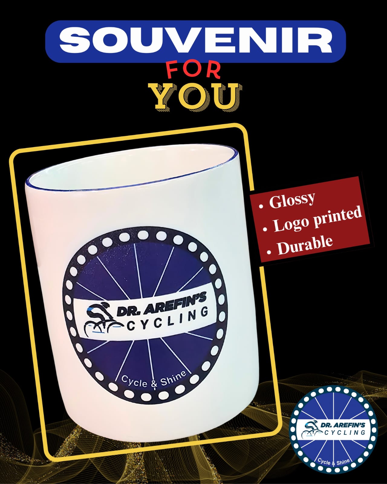 Get Your Souvenir Mug from Dr. Arefin’s Cycling – Only Tk 350 with Delivery in Dhaka!